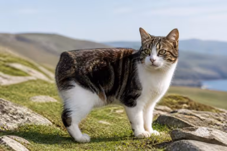 découvrez le chat manx, ce félin unique sans queue originaire de l'île de man, réputé pour son caractère affectueux et son apparence distinctive.