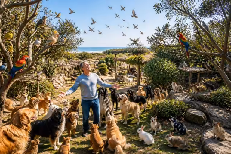 à oye-plage, un particulier fait une découverte incroyable : une ménagerie exceptionnelle composée de 150 oiseaux, 25 chiens, 5 chats, des lapins et bien d'autres animaux encore.