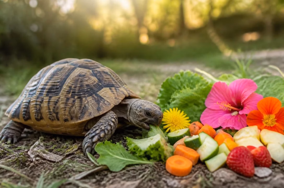 Que mange une tortue de terre
